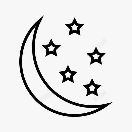 夜月睡svg_新图网 https://ixintu.com 夜月 睡困 用户界面 开发 网页设计