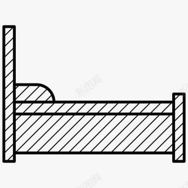 床床垫家具图标