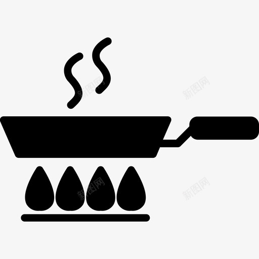 油炸烹饪食物svg_新图网 https://ixintu.com 烹饪 油炸 食物 煎锅 固体 图标