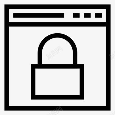 网页锁安全网页图标