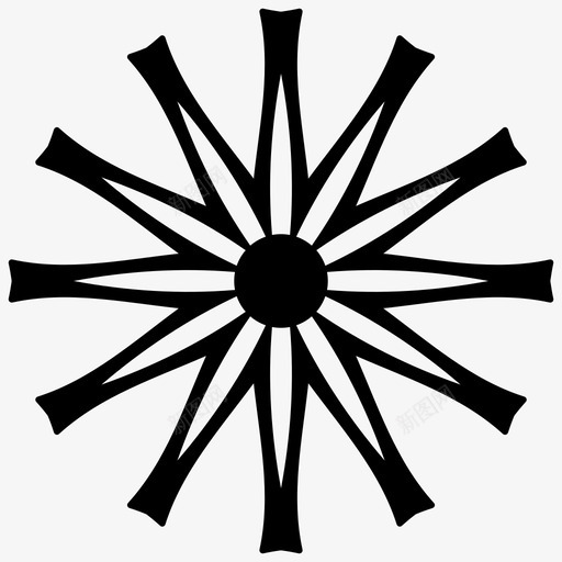 花牌花图案花纹身svg_新图网 https://ixintu.com 花牌 部落 图案 花纹 纹身 符号 线图 图标