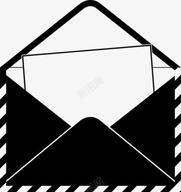 开封信封航空邮件标准信封图标