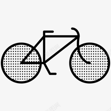 自行车交通工具星罗棋布图标