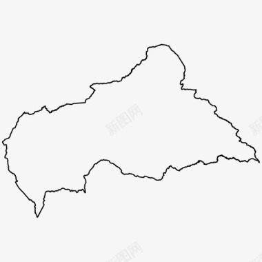 中非共和国边界国家图标