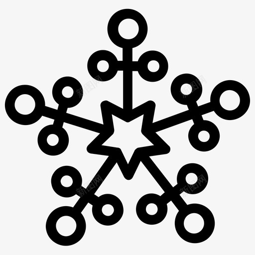 雪花雪花设计雪花图案svg_新图网 https://ixintu.com 雪花 设计 图案 装饰 冬季 主题 几何 图标