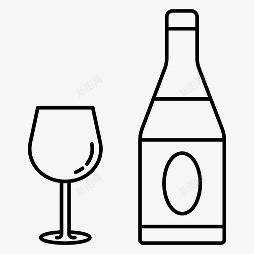 葡萄酒啤酒瓶子svg_新图网 https://ixintu.com 葡萄酒 啤酒瓶 酒瓶子 饮料 玻璃杯 灯节 图标