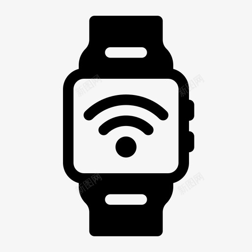 智能手表连接网络svg_新图网 https://ixintu.com 智能 手表 连接 网络技术 无线网络 标志 标志符 符号