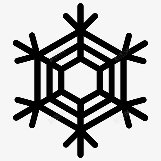 雪花抽象雪花圣诞雪花svg_新图网 https://ixintu.com 雪花 几何 抽象 圣诞 设计 图标
