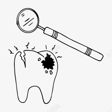 龋齿牙齿护理牙科图标