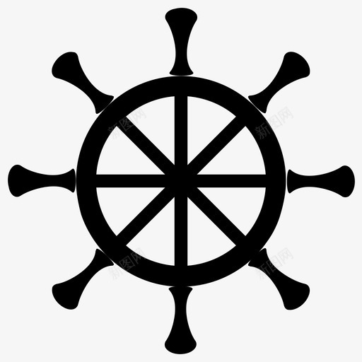 舵驱动轮船舵svg_新图网 https://ixintu.com 驱动 轮船 舵船 童话 字形 图标