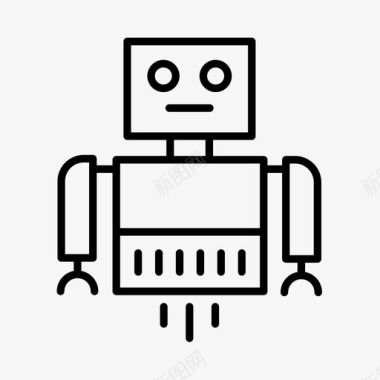 机器人学反乌托邦未来图标