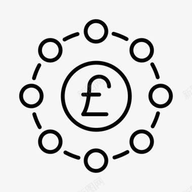 英镑经济商品和服务图标