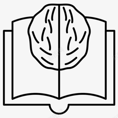 头脑书籍大脑图标