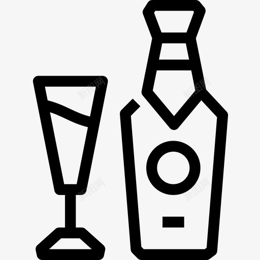 圣诞节酒饮料svg_新图网 https://ixintu.com 饮料 圣诞节 香槟 元素