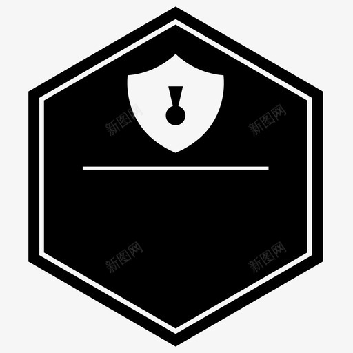 安全六角形钥匙svg_新图网 https://ixintu.com 安全 六角形 钥匙 护罩 标志