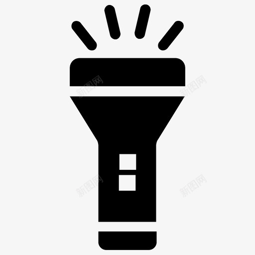 手电筒电池灯led灯svg_新图网 https://ixintu.com 手电筒 电池 灯灯手 提灯 登山 漂流 固体 图标