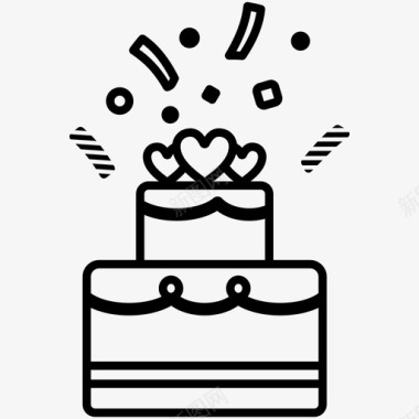 庆祝蛋糕周年纪念生日聚会图标