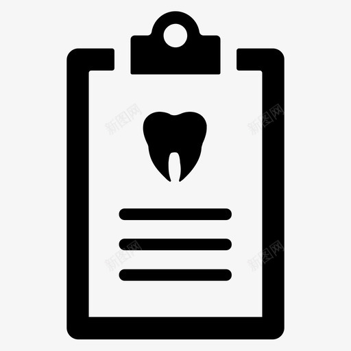 牙科处方检查表牙齿svg_新图网 https://ixintu.com 牙科 处方 检查表 牙齿 图标