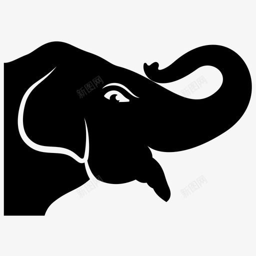 大象哺乳动物厚皮动物svg_新图网 https://ixintu.com 动物 大象 哺乳动物 厚皮 野生动物 动物园 字形 图标