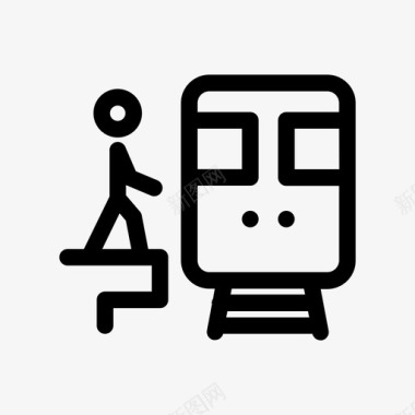 火车站出发乘客图标