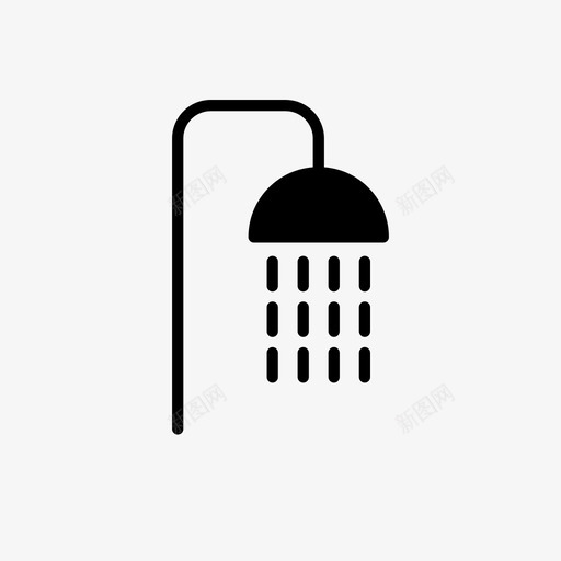 淋浴浴室雨水svg_新图网 https://ixintu.com 淋浴 浴室 雨水 头水 水龙头 落水