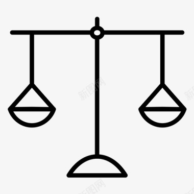 天秤座法庭司法图标