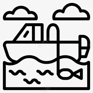渔业船只运输图标