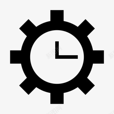 工作时间时钟时间图标