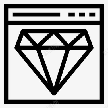 网页钻石商业珠宝图标