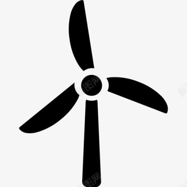 风力发电生态风力涡轮机图标