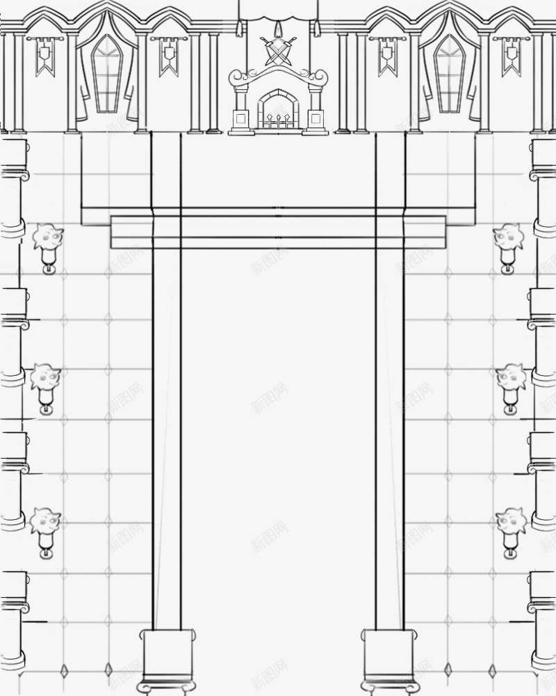 城堡内景png免抠素材_新图网 https://ixintu.com 城堡 内景