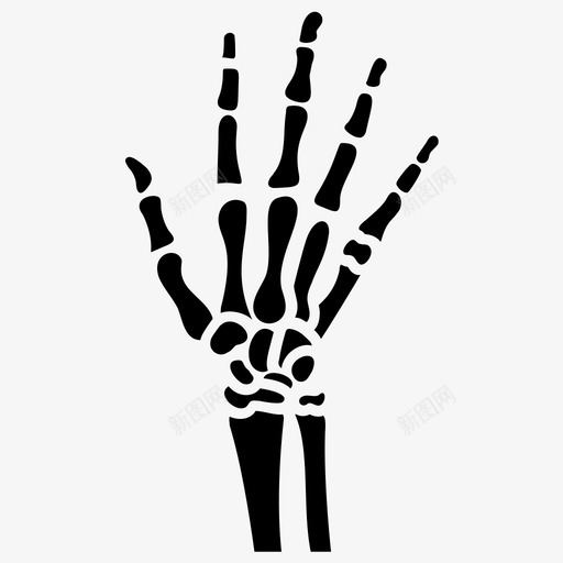 手骨手指骨关节疼痛svg_新图网 https://ixintu.com 骨关节 骨科 手骨手 手指 疼痛 关节炎 脊椎 字形 图标