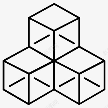 模块构建块立方体图标