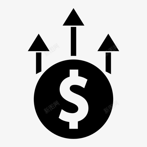 货币增长收益增加svg_新图网 https://ixintu.com 货币 增长 商业 收益 增加 利润 上升 银行