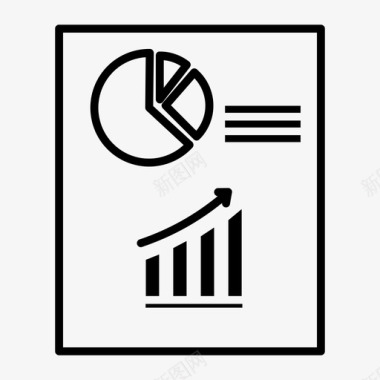 商业报告商业分析财务报告图标