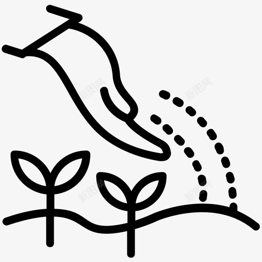 种植种子园艺种植植物svg_新图网 https://ixintu.com 种植 种子 园艺 植物 农业 自动 草坪 浇水 图标