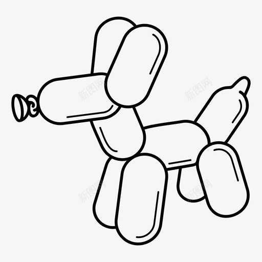 昆斯狗空气成形动物svg_新图网 https://ixintu.com 昆斯 狗昆 斯狗 空气 成形 动物 气球 形状 扭曲