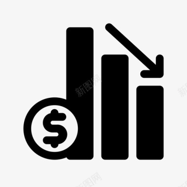 损失分析商业图标