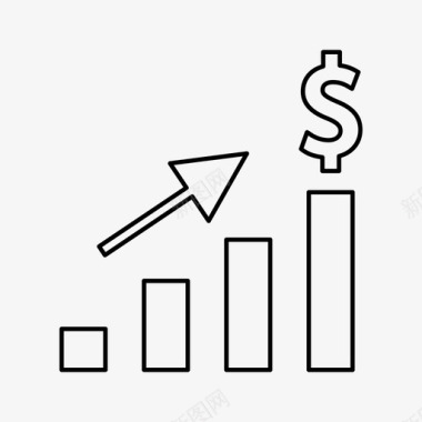 利润表收益增长图标