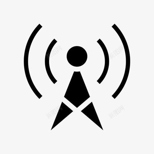 wifi网络塔台svg_新图网 https://ixintu.com 网络 塔台