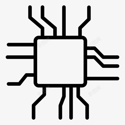 智能人工智能人工svg_新图网 https://ixintu.com 人工智能 智能 人工 芯片 处理器 技术 机器 机器人 人和 线图 图标