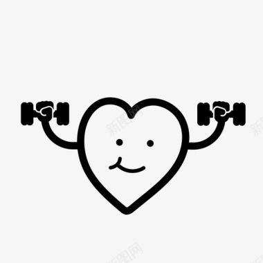 健康的心脏有氧运动锻炼图标