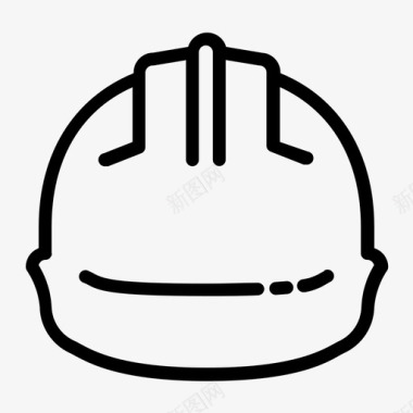 安全帽施工施工承包商出线图标