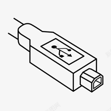 usbb端口电缆连接图标