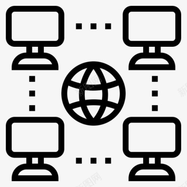 网络连接交易图标