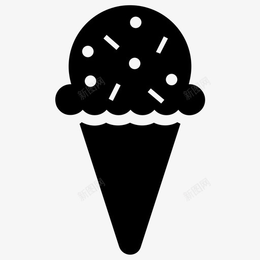 甜筒甜点冰锥svg_新图网 https://ixintu.com 甜筒 甜点 冰锥 冰淇淋 冰棒 圣代 新年 标志
