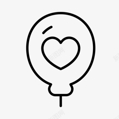 气球纪念日爱情图标