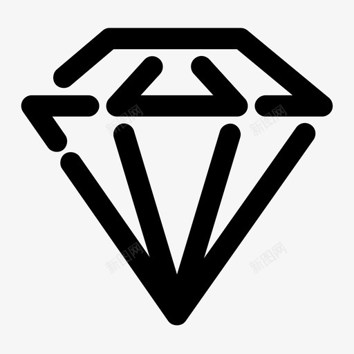 钻石铸造宝石svg_新图网 https://ixintu.com 宝石 钻石 铸造 丰富 混合 间隙 粗体