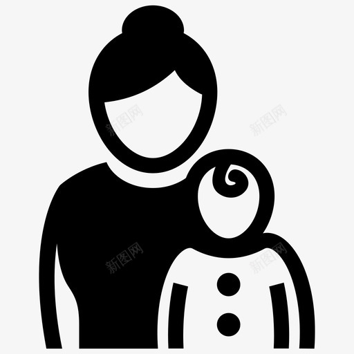 儿科婴儿儿童护理svg_新图网 https://ixintu.com 婴儿 儿科 儿童 护理 母亲 医疗保健 字形 部分