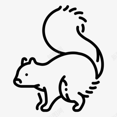 松鼠动物自然图标